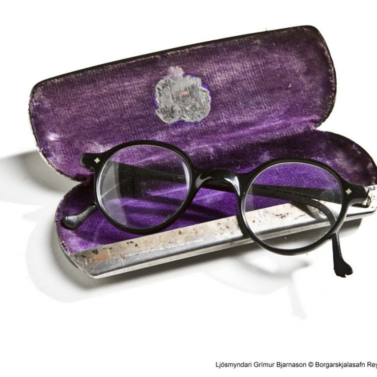 Gleraugu í gleraugnahulstri