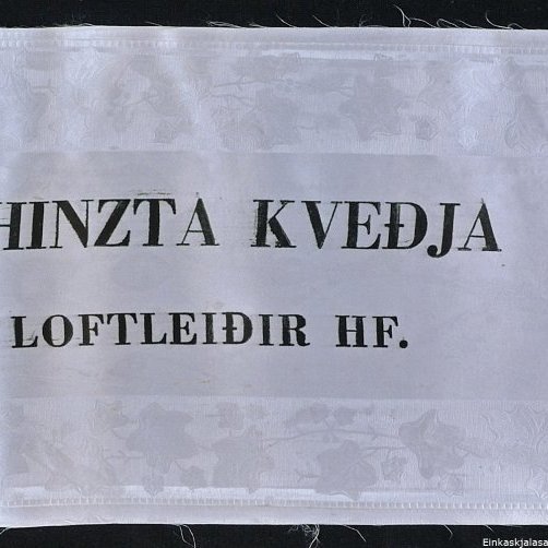 Borði 10: Forsætisráðherrahjónin, Dr. Bjarni Benediktsson, og, Frú Sigríður Björnsdóttir. Hinzta kveðja, Loftleiðir hf.