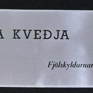 Borði 22: Benedikt Vilmundarson. Hinzta kveðja, Fjölskyldurnar Aragötu 12.