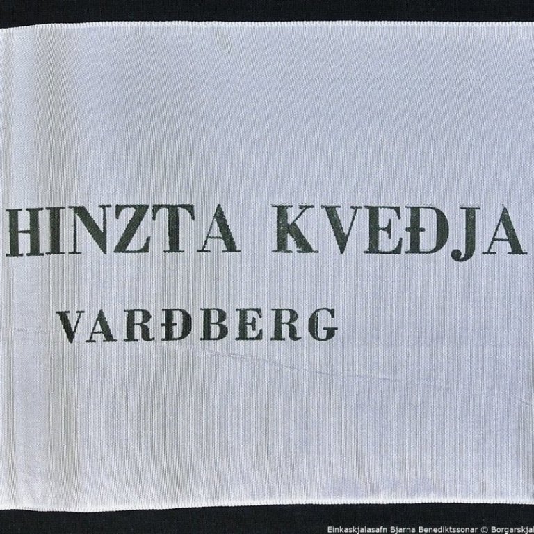Borði 2: Dr. Bjarni Benediktsson, Forsætisráðherra. Hinzta Kveðja, Varðberg.