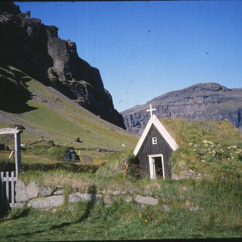 Bænahúsið við Núpsstað. Borgarskjalasafn Reykjavíkur. 