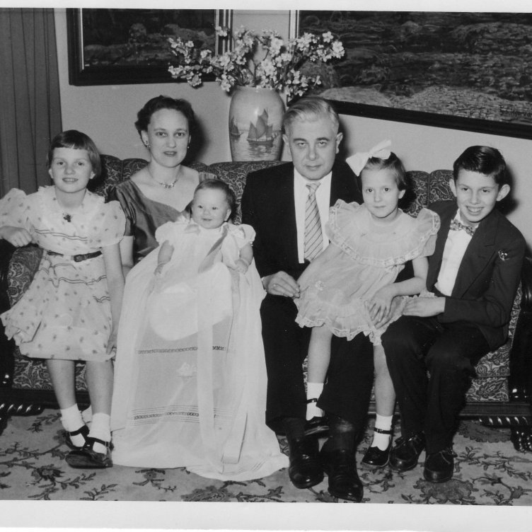 Fjölskyldan á skírnardegi Önnu Bjarnadóttur