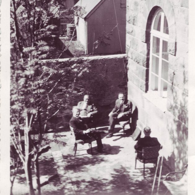 Í Alþingisgarðinum: Ólafur Thors, Stefán Jóhann Stefánsson og Hermann Jónasson.