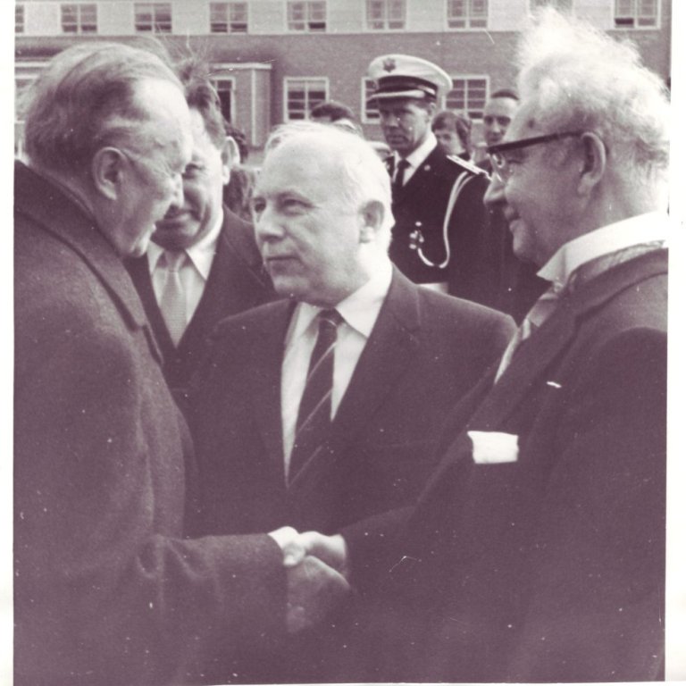 Adenauer, Kristján Albertsson og Ólafur Thors.