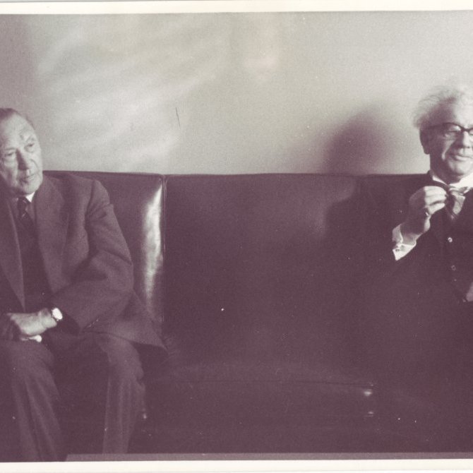 Konrad Adenauer og  Ólafur Thors.