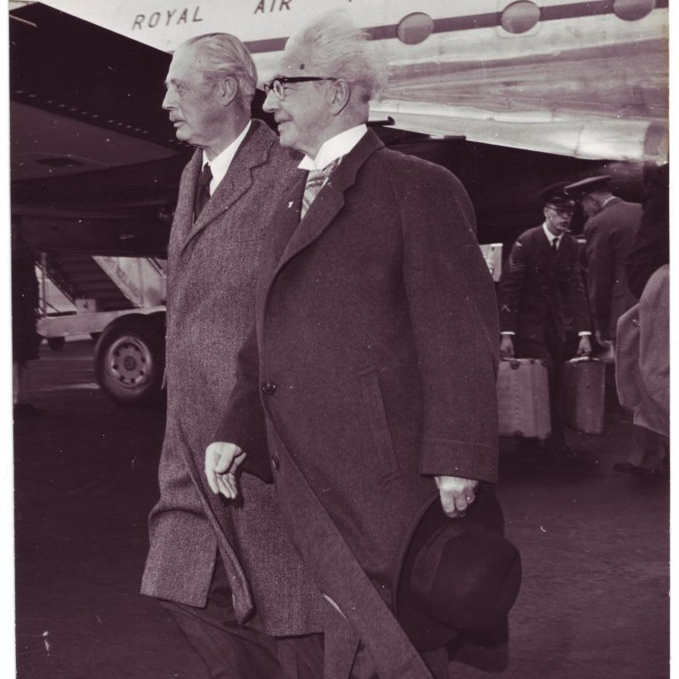 Ólafur Thors og Harold McMillan.