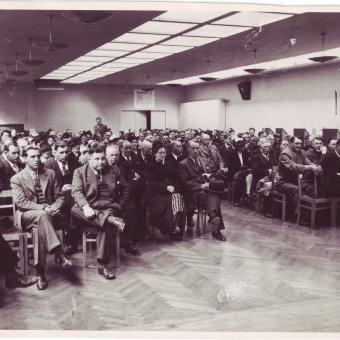 Landsfundur Sjálfstæðisflokksins í Valhöll á Þingvöllum 1943.