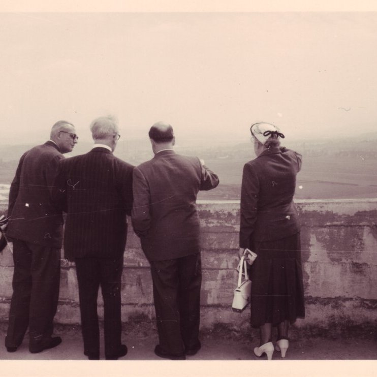 Í opinberri heimsókn til Þýskalands 1958. Ólafur og Ingibjörg Thors á útsýnisstað.