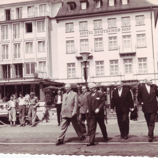 Ólafur Thors í opinberri heimsókn til Þýskalands 1958.