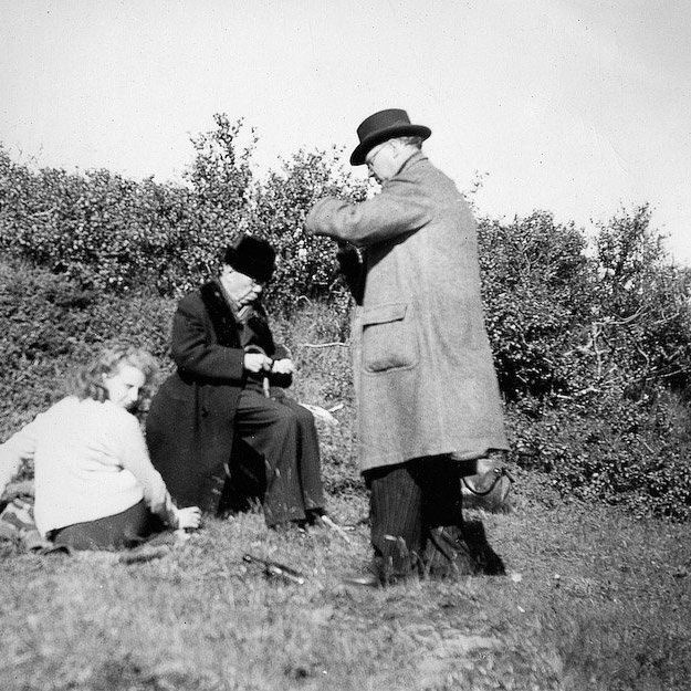 Um 1946 Lautarferð, Margrét Vilhjálmsson (síðar Norland), Thor Jensen og Guðmundur Vilhjálmsson.