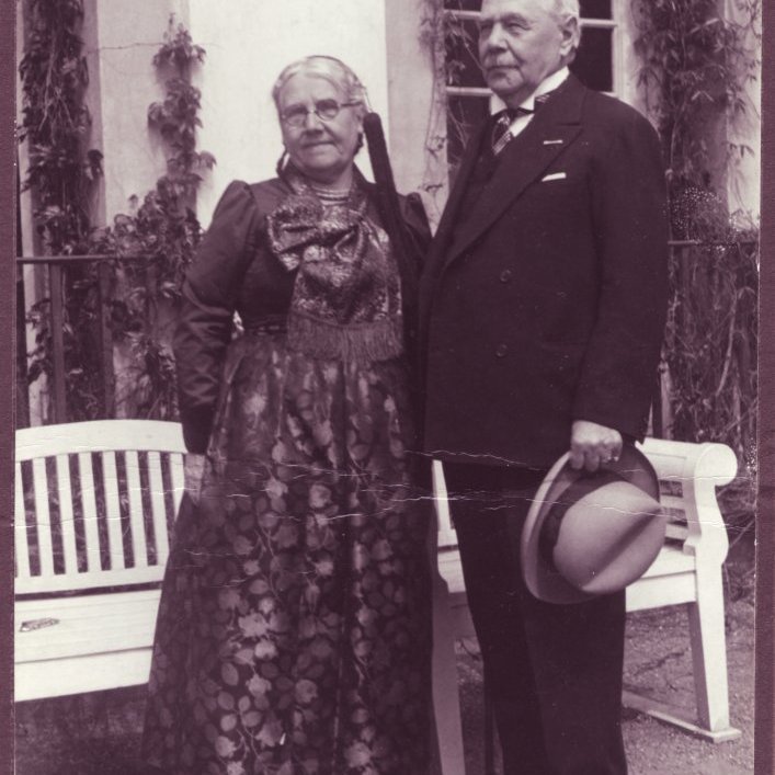 Margrét Þorbjörg og Thor Jensen á áttræðisaldri.  Ljósmyndasafn Reykjavíkur.