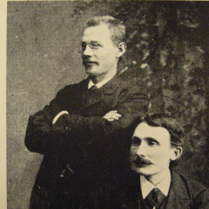 Um 1890. Thor Jensen og sr. Einar Friðgeirsson á Borg.