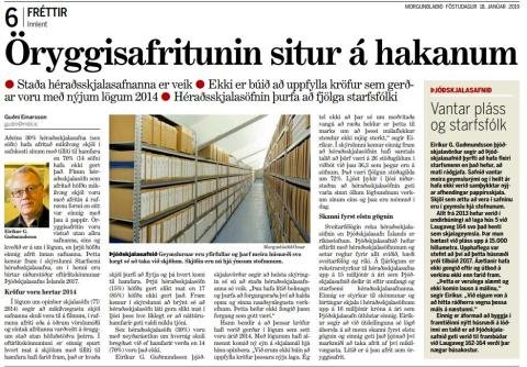 Umfjöllun um skýrslu um stöðu héraðsskjalasafna