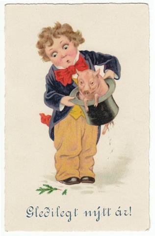 Sendu gamalt sígilt nýárskort í tölvupósti