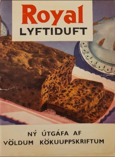 Uppskriftarbæklingur Royal lyftidufts úr skjalasafni Önnur Jórunnar, E-001(141), sem inniheldur ýmsa…