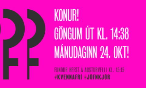 Konur á Borgarskjalasafni ganga út 14.38 í dag